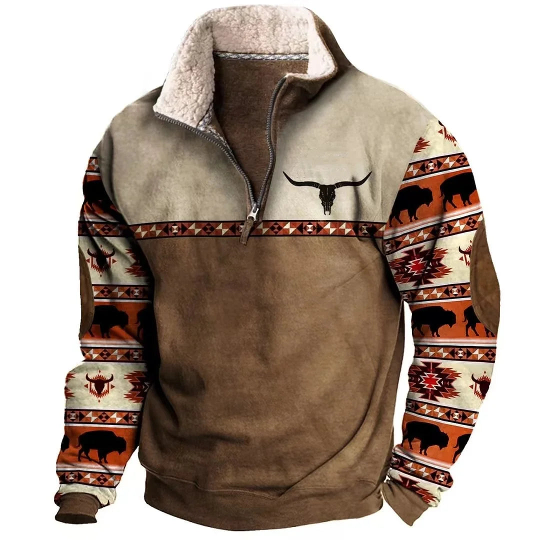 Men's Cowboy Sweatshirt Quarter Zip