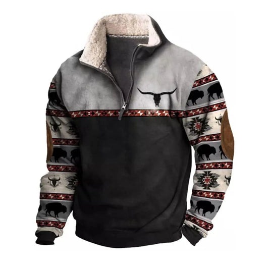 Men's Cowboy Sweatshirt Quarter Zip