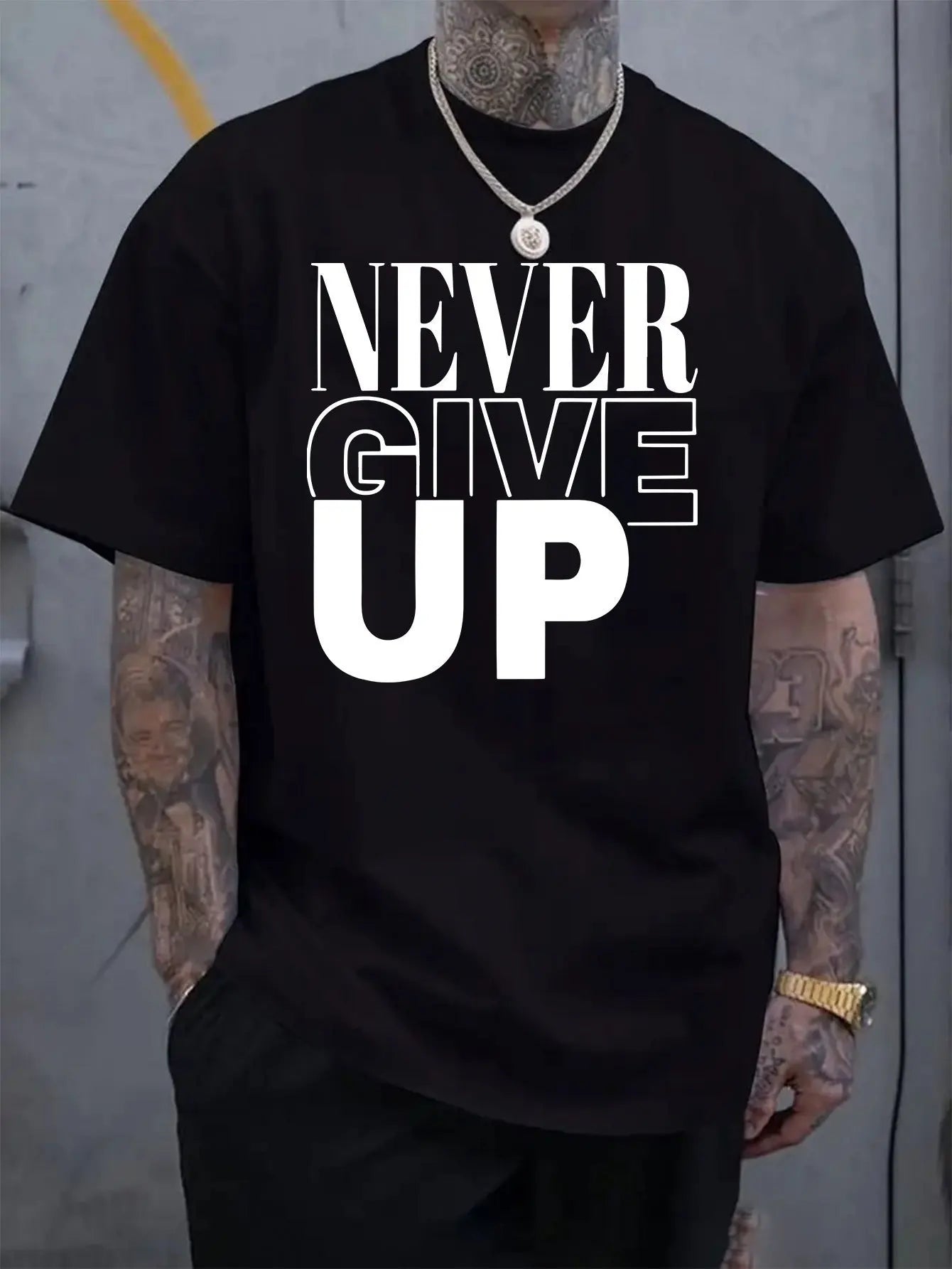 Never Give Up Men's T-shirt