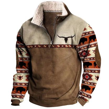 Men's Cowboy Sweatshirt Quarter Zip