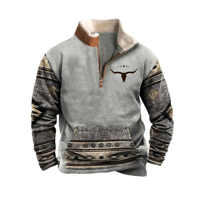 Men's Cowboy Sweatshirt Quarter Zip