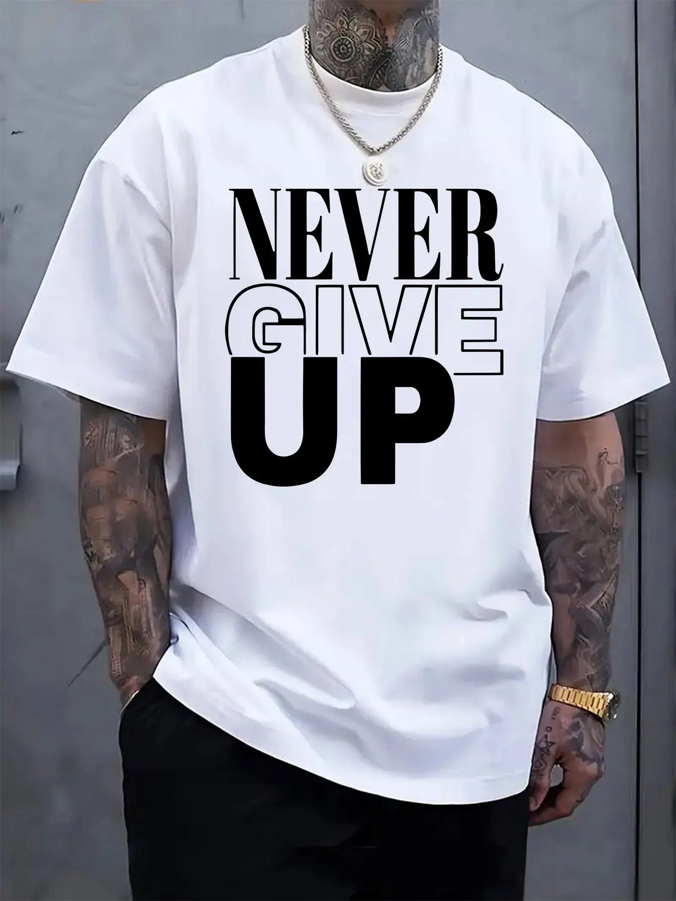 Never Give Up Men's T-shirt